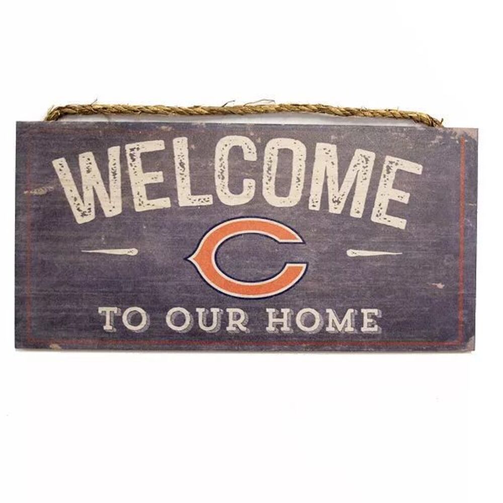 NFL Welcome To Our Home Chicago Bears Wood Sign 12" x 6"